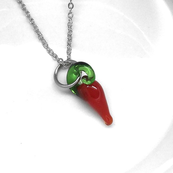 Chili Pepper Charm Necklace - Picture 1 of 3